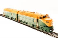 Escanaba & Lake Superior Railroad EJ & E #701A+701B HO Sharknose A & B-unit Orange & Green Class Baldwin RF-16 Two-Section Diesel-Electric Locomotive DCC & Paragon3 Sound