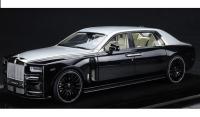 Rolls-Royce Mansory RR Phantom VIII Gloss Black Silver Top 1/18 Die-Cast Vehicle