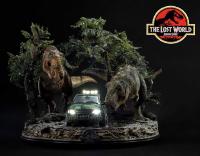 Two Tyrannosaurus Rex At Cliff Attack The Jurassic World Lost World Legacy Museum 1/15 Statue Diorama