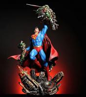 Superman Classic B Atop A Damaged Cybernetic Ruins Base & Parademon The DC Comics Premium Collectibles Quarter Scale Statue Diorama