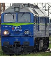 Polskie Koleje Państwowe SA #ST44-1249 HO GAGARIN PKP Cargo Blue Green Stripe Scheme Class M62 Diesel-Electric Locomotive DCC Ready