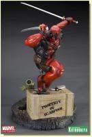 Deadpool Atop A Wooden Box Base Fine Art Sixth Scale Statue