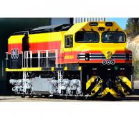 Southern Shorthaul Railroad SSR Australia #BRM 001 CRL Yellow Red Black Stripes Class BRM GM Diesel-Electric Locomotive for Model Railroaders Inspiration