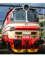 České Dráhy ČD #230 LAMINATKA Beige Light Red Stripes Scheme Class 230 (S489.0) Electric Locomotive for Model Railroaders Inspiration