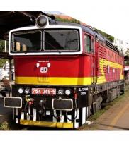 České Dráhy ČD #754 049-5 Brejlovec Red Yellow Flash Scheme Class T 478.4 Diesel-Electric Locomotive for Model Railroaders Inspiration