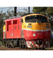 V/Line Victoria #A66 HO Australia HERITAGE Pass MK3 Red Yellow Grey Stripes Scheme Class Victorian A Fiesel-Electric Locomotive DCC Ready