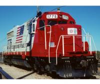 SOO Line #1776 Bicentennial Red White & Blue Scheme Class EMD GP35 Road-Switcher Diesel-Electric Locomotive for Model Railroaders Inspiration