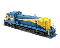 Long Island LIRR #1555 HO Phase 3 Blue Yellow Stripes Scheme Class ALCO RS-3 Road-Switcher Diesel-Eletric Locomotive DCC & LokSound