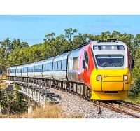 Queensland Rail QR #5401 Australia Spirit of Queensland Grey Black Red Yellow Front Scheme High Speed Commuter Diesel Tilt Train for Model Railroaders Inspiration