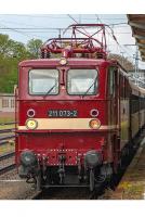 Deutsche Reichsbahn DR #E211 Wine Red Ivory Front Stripe Scheme Class E 11 (211, 109)) Electric Locomotive for Model Railroaders Inspiration