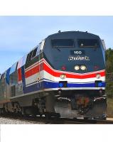 Amtrak AMTK #160 HO Silver Blue Red White Stripes 50th Anniversary Scheme Class GE Dash 8 Phase III AMD103/P42 Passenger Diesel-Electric Locomotive DCC & SoundTraxx Tsunami2