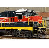 New Castle Industrial Railroad NCIR #4094 Black Red Yellow Scheme Class GE Super 7-23B  Diesel-Electric Locomotive for Model Railroaders Inspiration