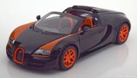Bugatti Veyron 16.4 Grand Sport Vitesse 2014 Black Orange 1/18 Die-Cast Vehicle