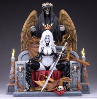 Lady Death On Throne & A Dark Reaper The Frank Cho Platinum Exclusive Quarter Scale Statue Diorama