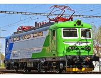 Railtrans International, s.r.o (RTI) #242 555-1 Plecháč White Center Green Blue Font Scheme Class S 499.02 Electric Locomotive for Model Railroaders Inspiration