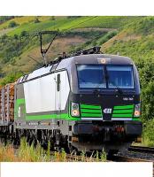 TX-Logistik #193 943 ELL European Locomotive Leasing White Center Black Green Stripes Scheme Class 193 Vectron Electric Locomotive  for Model Railroaders Inspiration
