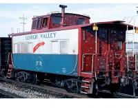 Lehigh Valley Railroad LV #Spirit of 1776 Bicentennial Red White & Blue 1977 Star Spangled 1940 Bay Window Caboose (Waycar) for Model Railroaders Inspiration  služební vlakový vůz