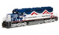 Union Pacific UP #3300 HO United Way US Flag Scheme Class EMD SD40-2 Diesel-Electric Locomotive DCC & Econami Soundtraxx