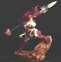 Erza Scarlet Girl The Knight In A Black Armor Sexy Anime Figure 