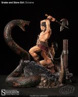 Monstrous Snake & Slave Girl & Conan The Barbarian Hero Quarter Scale Statue Diorama 