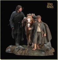 Aragorn & Samwise Gamgee & Bill the Pack Pony Fellowship of the Ring Statues Set 3 z Pána Prstenů