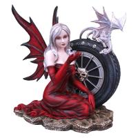 Crimson The Fairy And Dragon Atop The Tire Premium Figure Diorama  drak a dívka soška