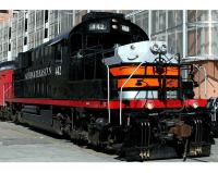 Austin & Texas Central ATCX #442 HO Black Silver Orange Red Stripes Scheme Class ALCO RSD-15 Road-Switcher Diesel-Electric Locomotive DCC & LokSound
