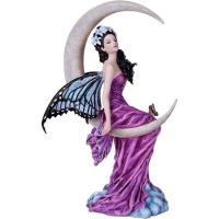 Violet Fairy Atop A Crescent Moon Base Premium Figure Diorama měsíční víla soška