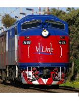 V/Line Victoria #A60 HO Australia Sir Harold Clapp Pass Passenger Series 1 Red White Blue  Stripes Scheme Class Victorian A Diesel-Electric Locomotive DCC Ready