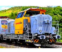 SCHWEERbau GmbH & Co. KG #650 086-8 Light Blue Yellow Scheme Vossloh Class G6 Road-Switcher Diesel-Hydraulic Locomotive for Model Railroaders Inspiration