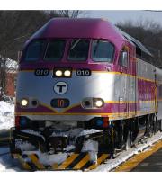 MBTA Commuter Rail MBTX #010 Silver Violet Themed Scheme Class MP36PH-3C Diesel-Electric Locomotive for Model Railroaders Inspiration