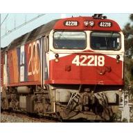 New South Wales Government Railways NSWGR #42218 HO Australia Bicentennial Creme Blue Red Yellow Orange White Scheme Class 422 Diesel-Electric Locomotive DCC & Sound