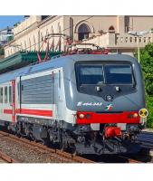 Trenitalia SpA FS #E464 309 HO IC Giorno Grey White Red Stripe Ribbed Scheme Class E 464 AC Electric Locomotive DCC & Sound