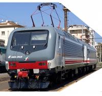 Trenitalia SpA FS #464 276 HO InterCity SUN Giorno Yellowish Red Line Grey Front Ribbed Scheme BIMODALE Class E 464 Electric Locomotive DCC & Sound