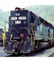 Norlfolk & Western Railway N&W #1792 HO HIGH HOOD Black White Scheme EMD SD45 Diesel-Electric Road Switcher Locomotive DCC & Sound Paragon4