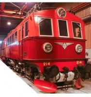 Bergslagernas Järnvägar BJ #214 Orange Red Scheme Class Bk Littera O Swedish Electric Locomotive for Model Railroaders Inspiration