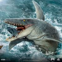 Mosasaurus Catching A Shark The Jurassic World Icons Statue