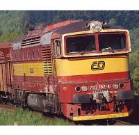 České Dráhy ČD #753.193-2 HO Brejlovec Red Yellow Stripe Scheme Class T478.3 Diesel-Electric Locomotive DCC & Sound
