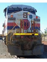 Hamersley Iron Pty Ltd HI #7072 HO Silver Red Blue Yellow Stripes Scheme Class GE Dash 9-44CW (C44-9W) Diesel-Electric Locomotive DCC Ready