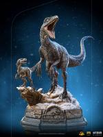 Blue & Beta Velociraptors The Jurassic World Dominion DELUXE Art Scale 1/10 Statue Diorama  pravěký svět