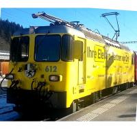 Rhätische Bahn RBh SBB/CFF/FFS #612 HOm Thusis Burghalter Gruppe Yellow Scheme Class Ge 4/4 II Electric Locomotive DCC & Sound