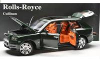 Rolls-Royce RR Cullinan Olive Green Orange Interior 1/18 Die-Cast Vehicle
