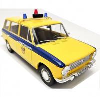 LADA 2102 Милиция СССР ГАИ 1970 Yellow Blue 1/18 Die-Cast Vehicle model auta Lada
