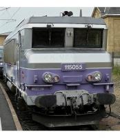 Société nationale des chemins de fer français SNCF #115055 HO Nez Cassé Pourpre Class BB 15000 Electric Locomotive DCC & Sound