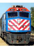 METRA METX #209 HO Blue Red White Stripes Scheme Winnebago Class EMD F40PHM-2 (now F40PHM-3) Passenger Commuter Diesel-Electric Locomotive DCC & Sound