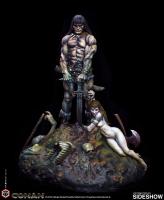 CONAN The Barbarian Warrior & His Chained Girl Frank Frazetta Premium Statue Diorama
