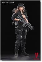 Female Shooter ACU Camo Black Sixth Scale Collector Figure
