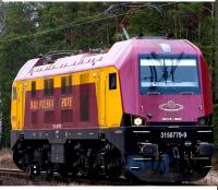 RAIL POLSKA Sp. z o.o. RAILP #207E-001 Edgar Violet Yellow Stripe Scheme Class 207E (M62, ST44) Heavy Freight Electric Locomotive for Model Railroaders Inspiration