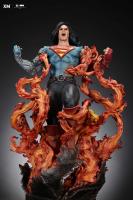 SUPERMAN Atop A Fire Flames Themed Base The Dark Nights Death Metal Quarter Scale Statue Diorama