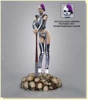 Skelly In A Halloween Costume Atop A Skull-Themed Base Quarter Scale Exclusive Statue